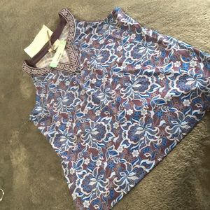 Magnolia Grace embroidered halter knit top.  Large